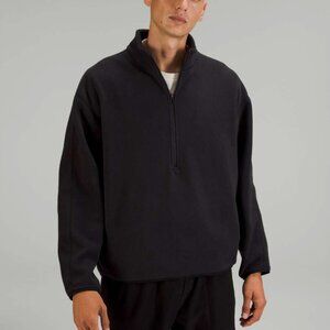 Lululemon Oversized Fit Mens Fleece Half Zip Black Pullover Size Small M3DTCS